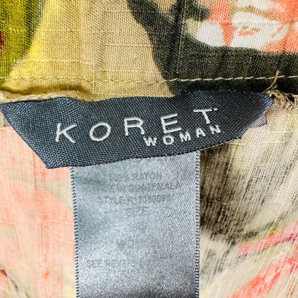 Koret Woman Side Zip Tropical Floral A Line Colorful Bright Skirt Size 18W - Picture 5 of 7